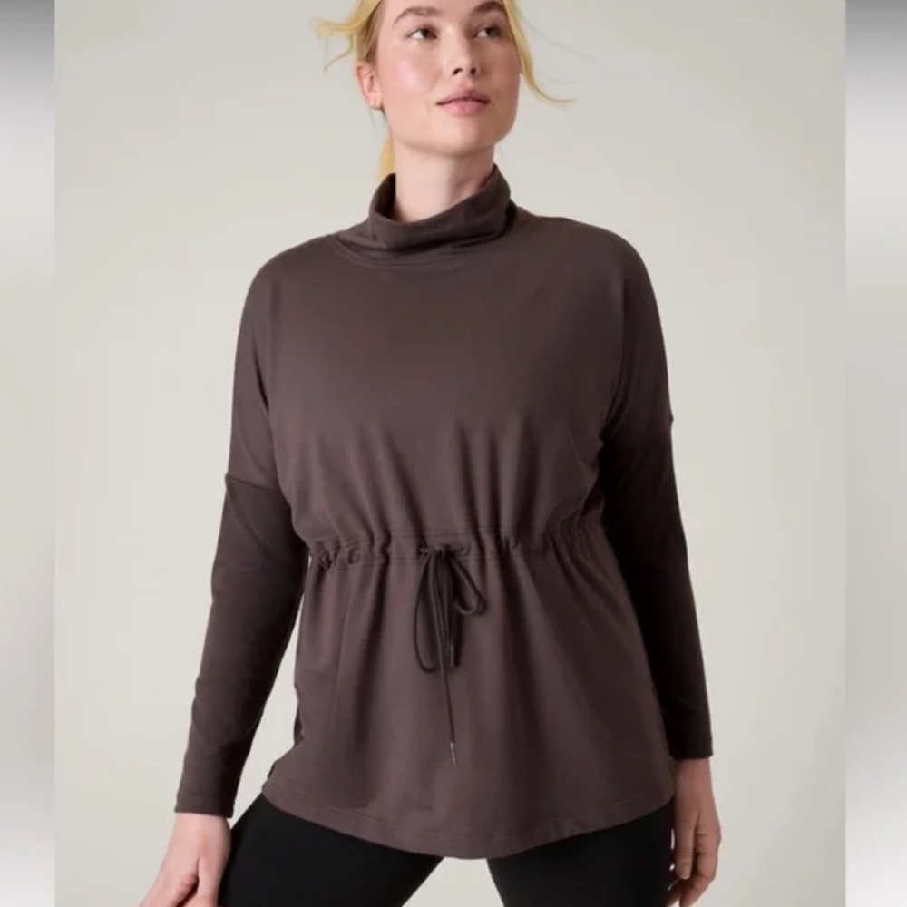 Athleta Shale Cowl Neck Top